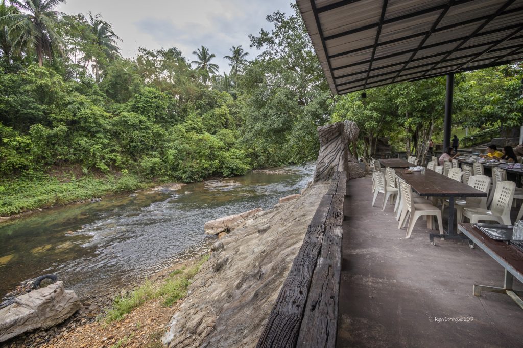 river near the hotel restaurant longkang chomdaw resort